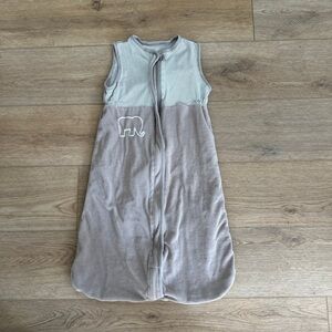 Ikea Cozy Elephant Kids sleep sack Pajamas - Gray and Cream neutral